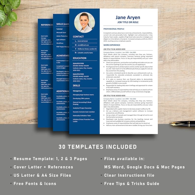 Resume Template, Photo Resume, Professional Modern Resume Template for PageWord, Modern Executive Resume Template 2026 Resume Template, Photo Resume, Professional Modern Resume Template for PageWord, Modern Executive Resume Template 2026 - Digital product available for instant download from mechanoidstore's Store