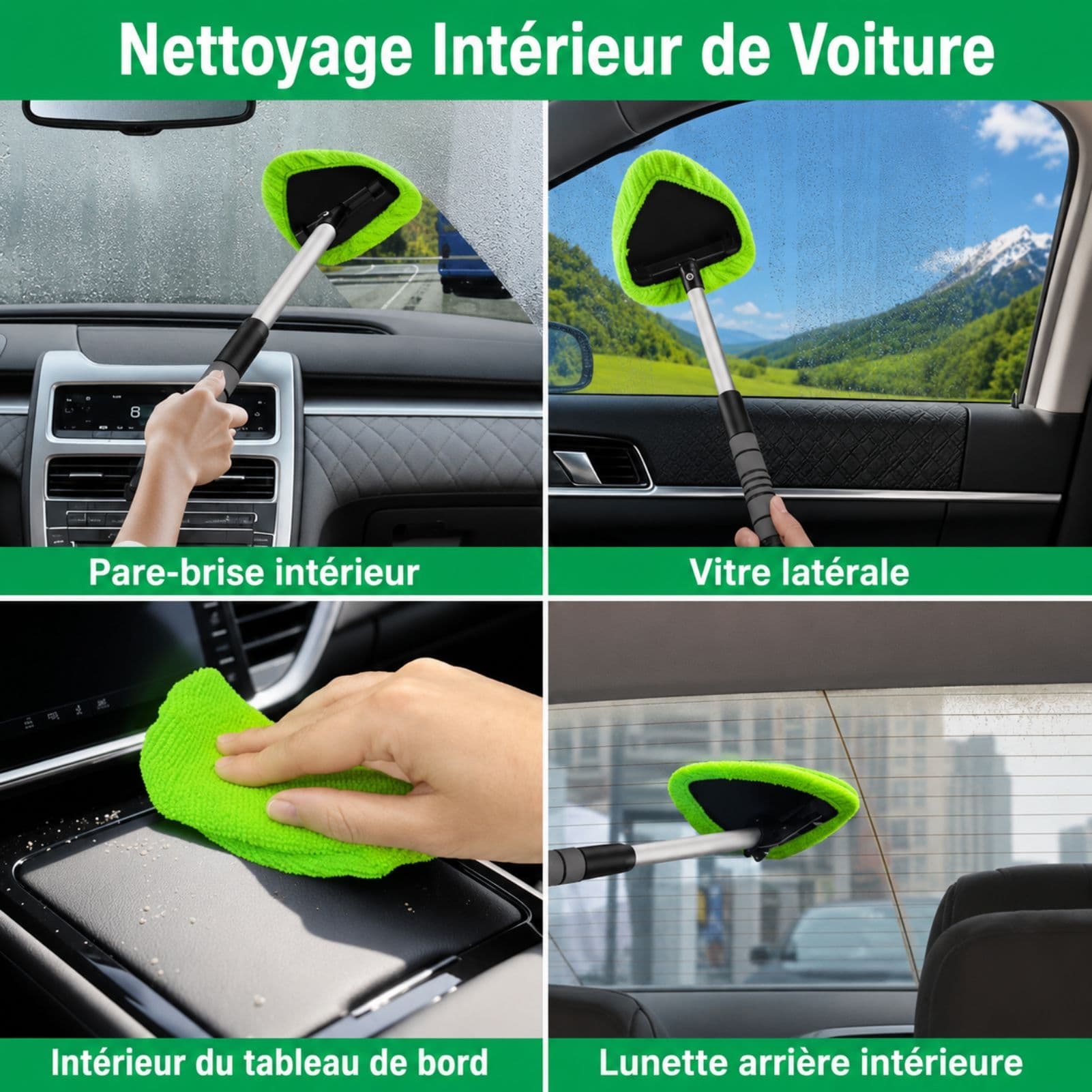 VitreClaire™ : Nettoyeur Télescopique pour Pare-Brise VitreClaire™ : Nettoyeur Télescopique pour Pare-Brise - Digital product available for instant download from Ideal36
