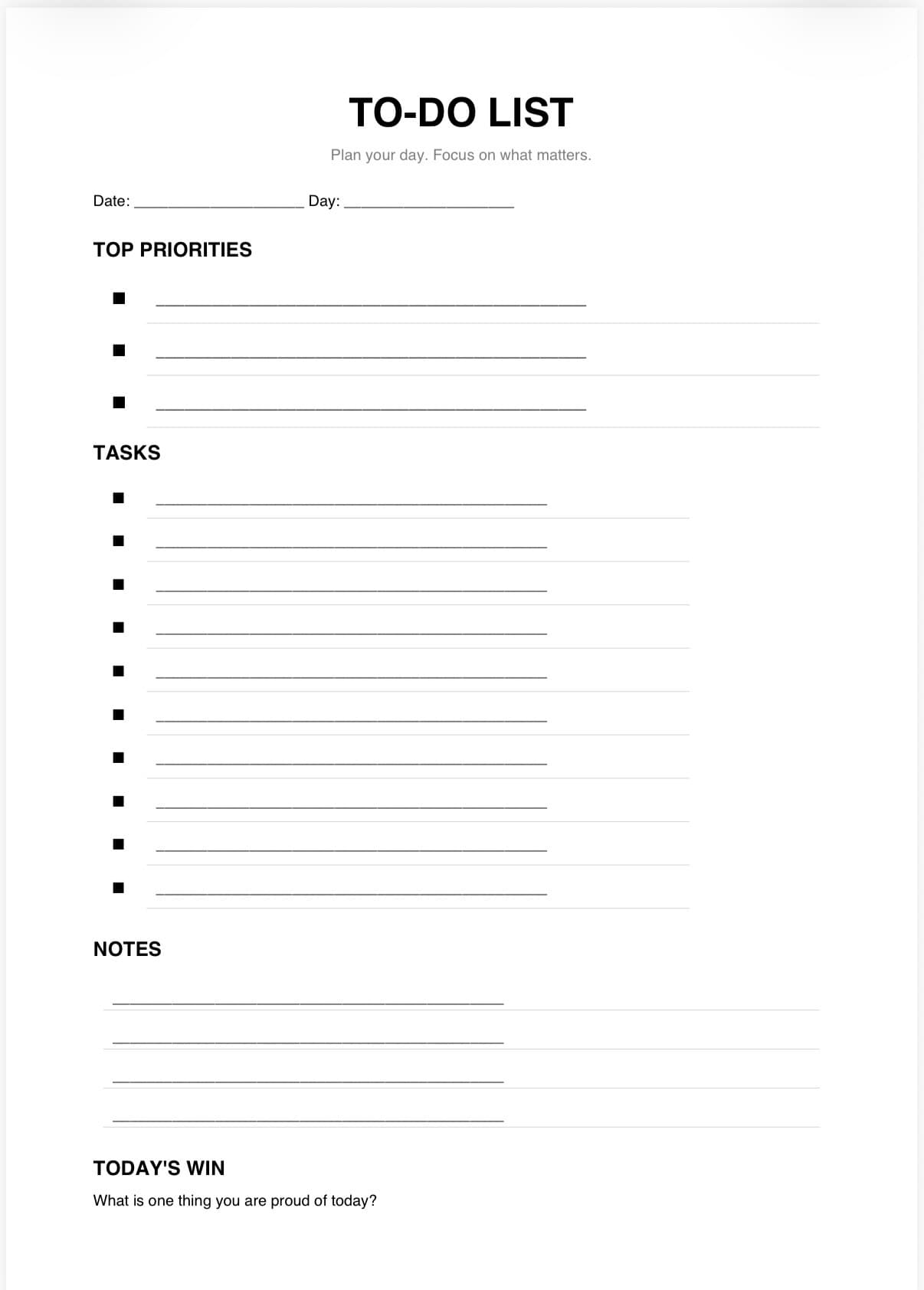 To-do list To-do list - Digital product available for instant download from homolovaalex4's Store