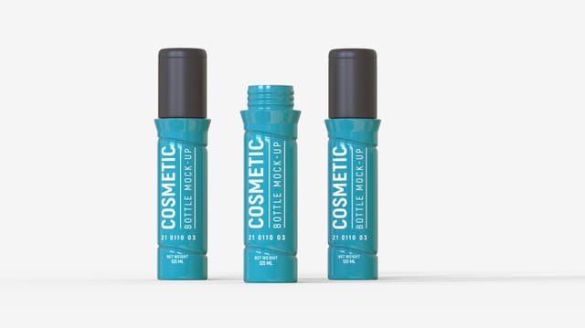 Glossy Plastic Cosmetic Bottle