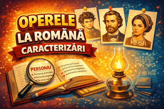 👤 „Caracterizările personajelor din toate operele literare – Bac și școală rapid!”