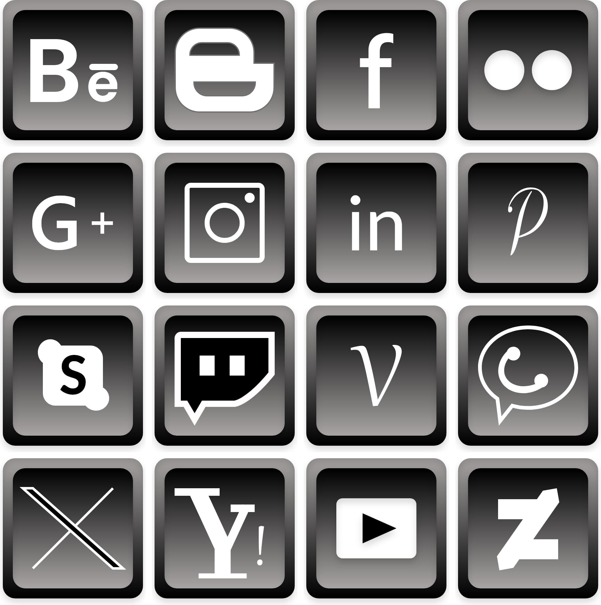 Social Media Icon Set Square Shape Social Media Icon Set Square Shape - Digital product available for instant download from manojvb's Store
