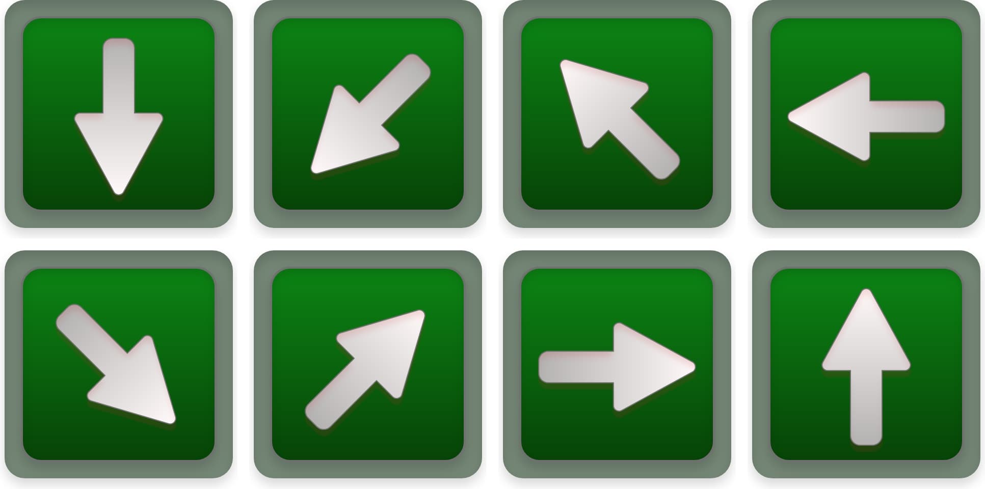 Arrows Icons Set Square Green Arrows Icons Set Square Green - Digital product available for instant download from manojvb's Store