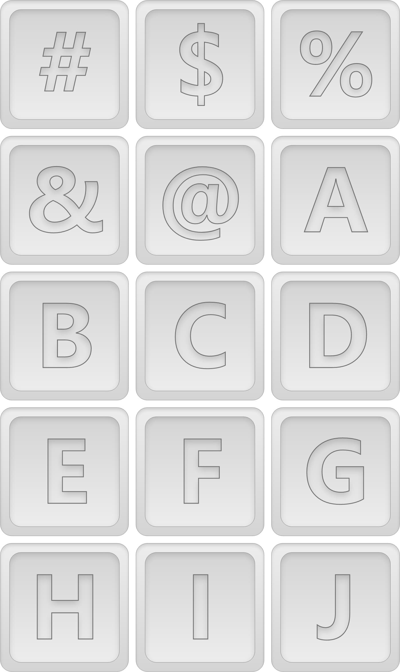 Calm White Alpha Numeric Icons Calm White Alpha Numeric Icons - Digital product available for instant download from manojvb's Store