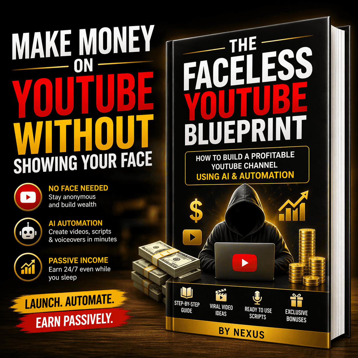 THE FACELESS YOUTUBE BLUEPRINT How to Build a Passive Income Empire Using AI THE FACELESS YOUTUBE BLUEPRINT How to Build a Passive Income Empire Using AI - Digital product available for instant download from NEXUS DIGITAL