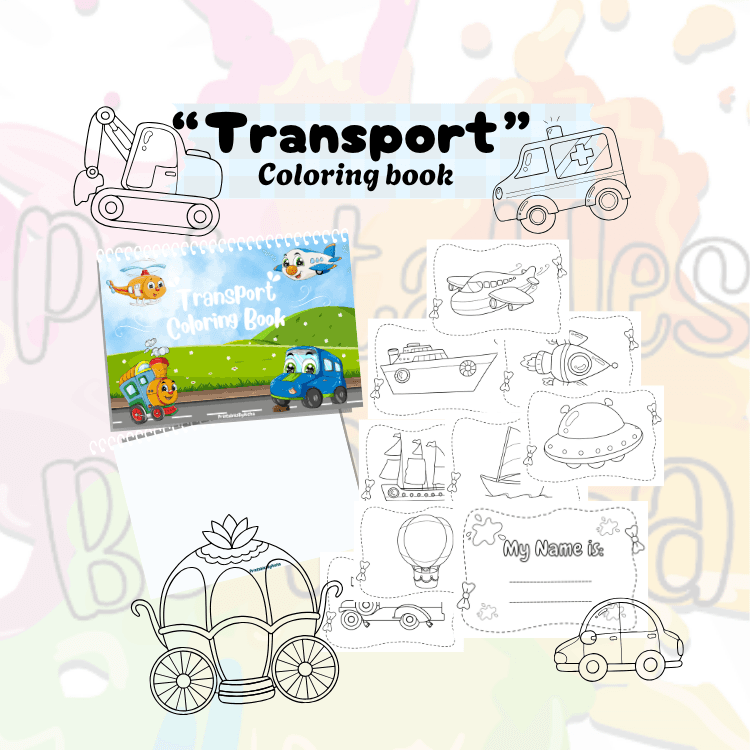 " Transport " Coloring Book . " Transport " Coloring Book . - Digital product available for instant download from PrintablesByAicha