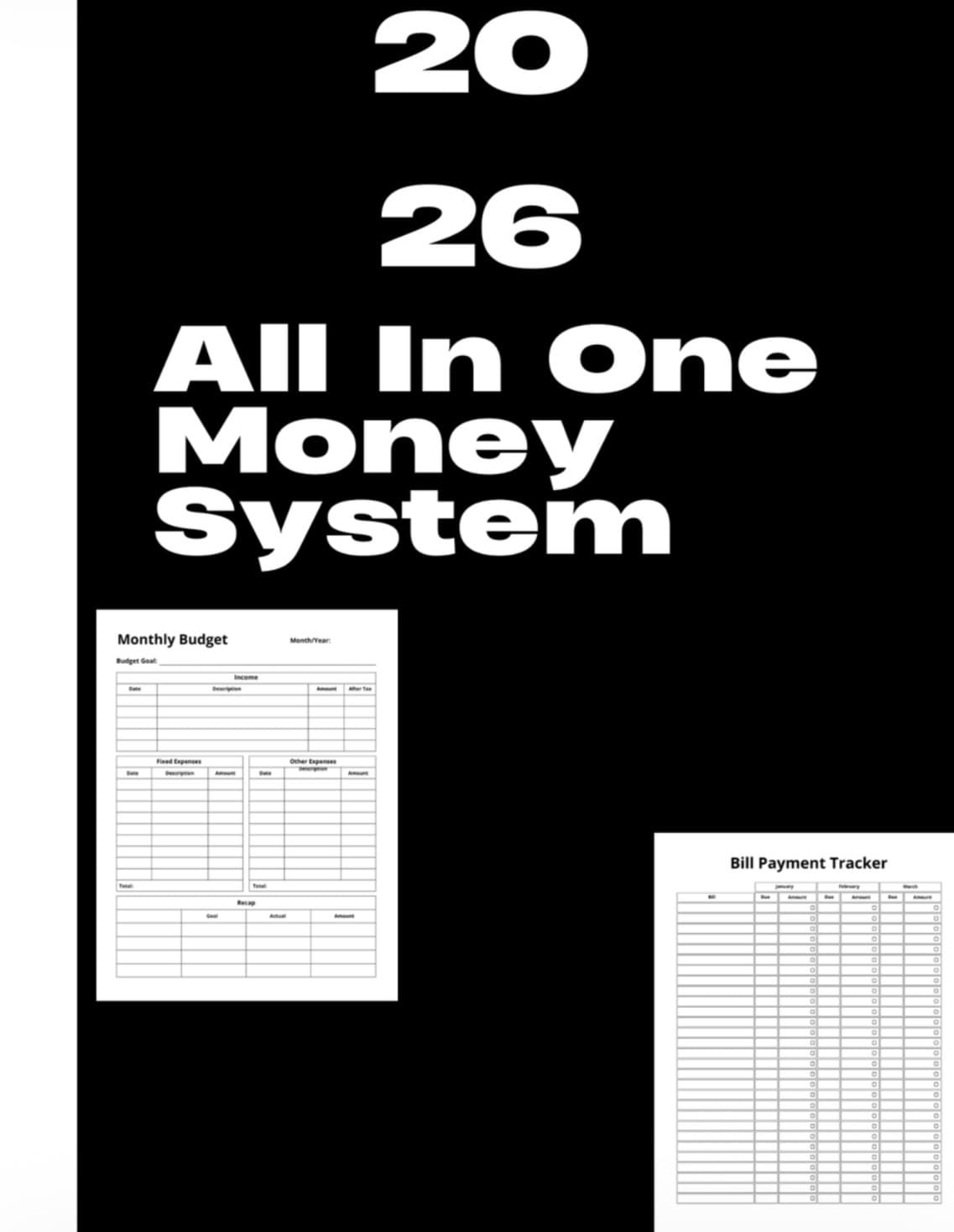All in one money system financial planner All in one money system financial planner - Digital product available for instant download from mydigistore89310