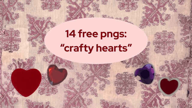 Crafty Hearts PNG Set