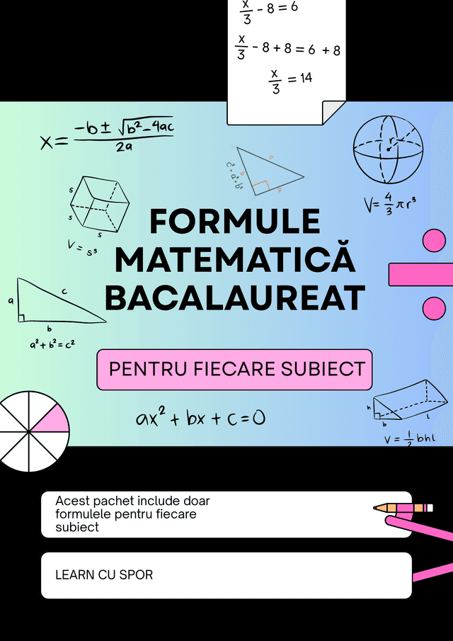 FORMULE MATEMATICA