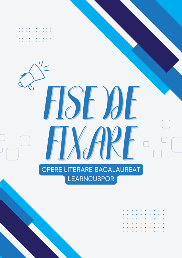 FISE DE FIXARE OPERE LITERARE
