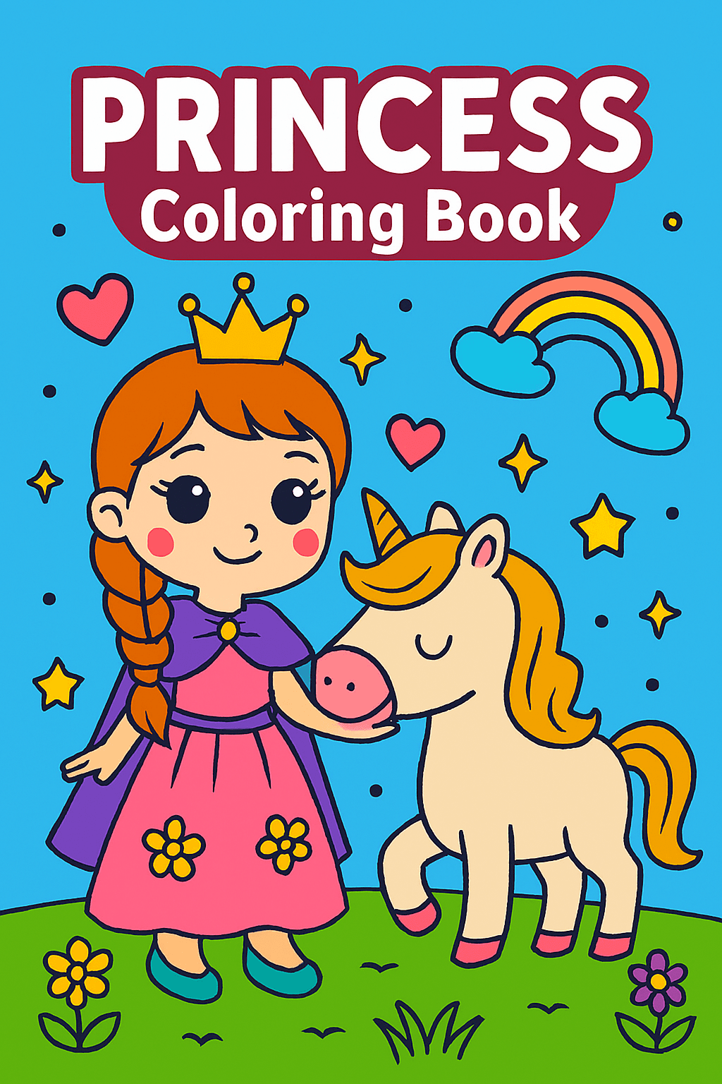 Princess coloring book Princess coloring book - Digital product available for instant download from hamtifa